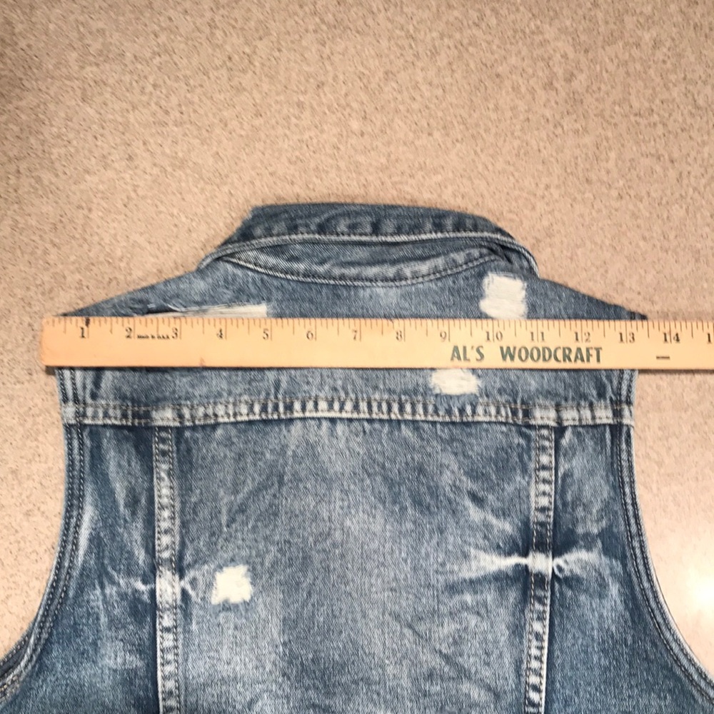 NWT Kancan distressed denim vest. - Picture 3 of 4